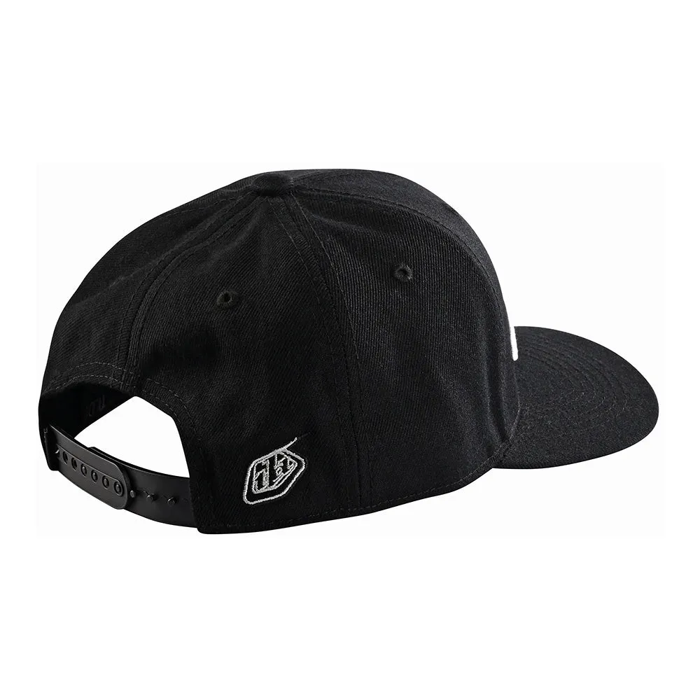 Troy Lee Designs Signature cappellino snapback nero bianco taglia unica
