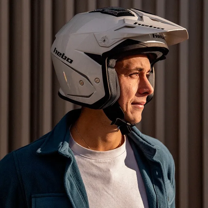Hebo Zone 5 Monocolor casco trial bianco ECE 22-06