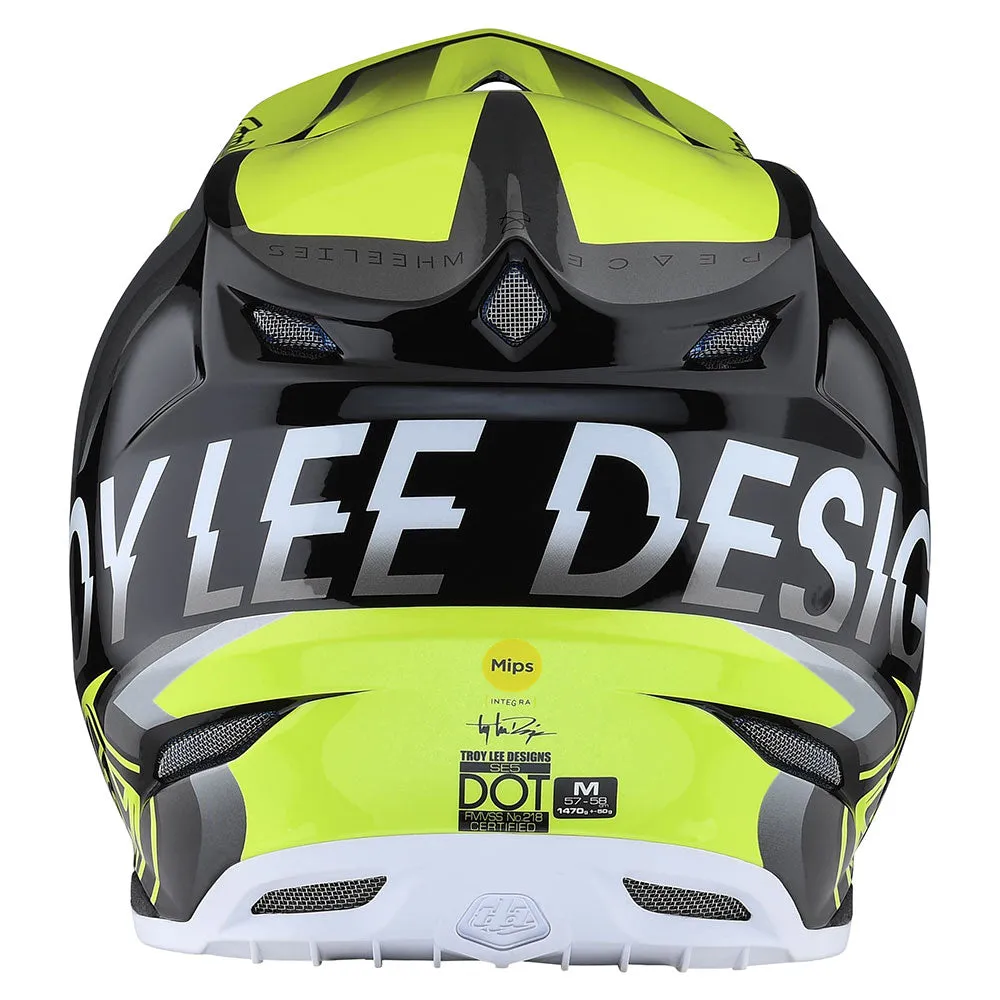Troy Lee Designs SE5 Composite Qualifier MIPS casco cross giallo nero