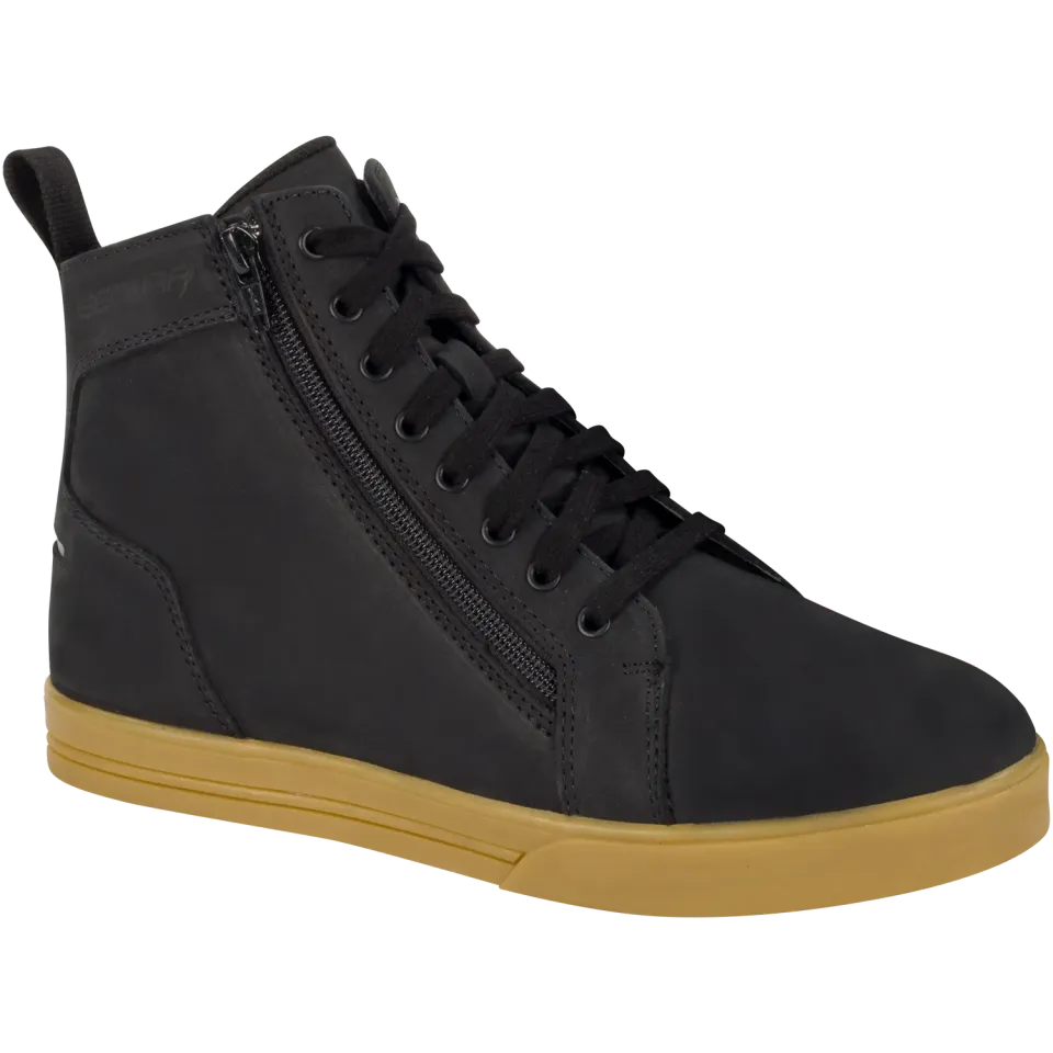 Segura Braxton scarpe moto pelle nere deperlandi