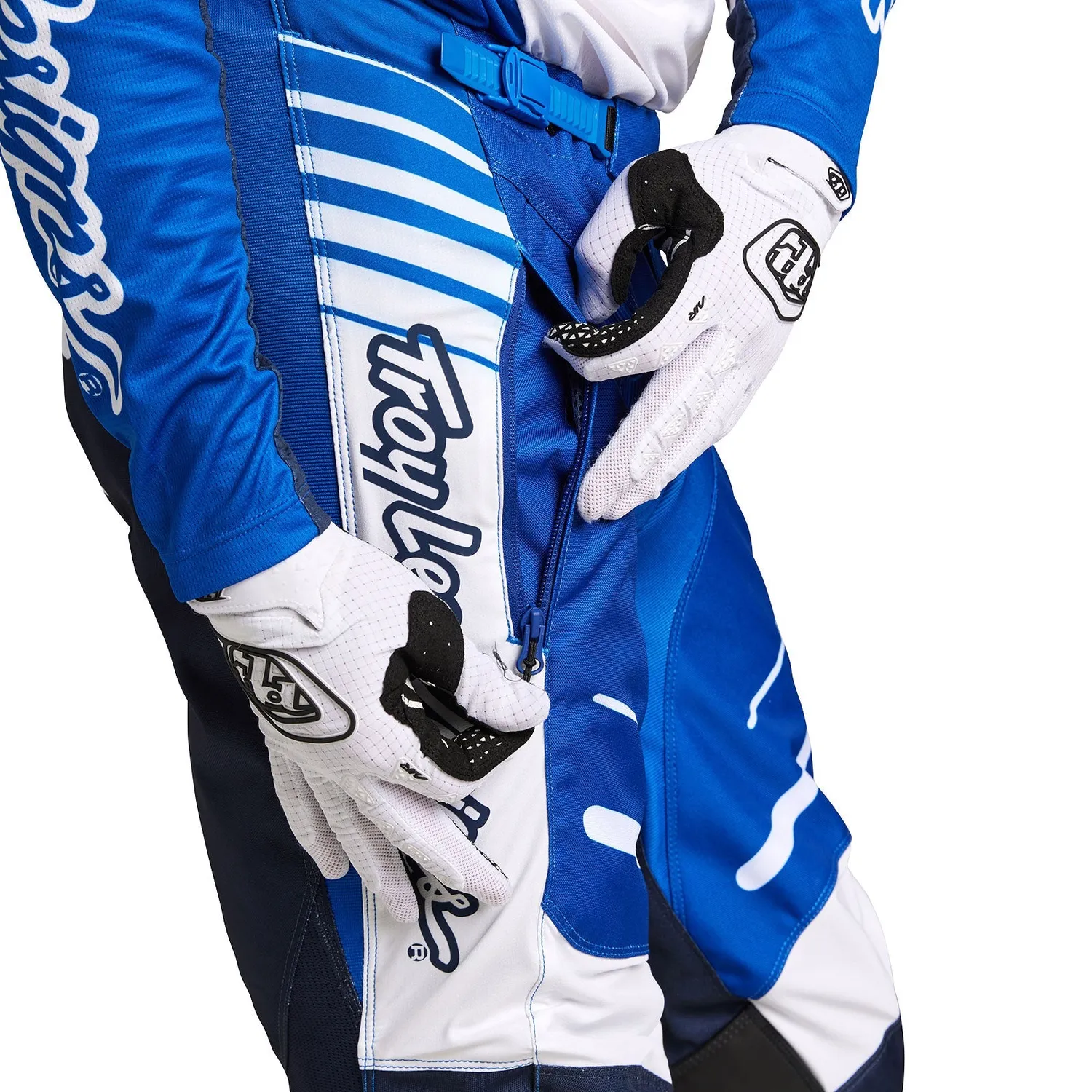 Troy Lee Designs GP Pro Blends pantalone moto bianco blu