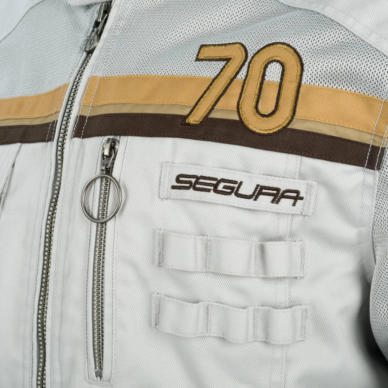 Segura Mojo giacca moto tessuto grigio marrone