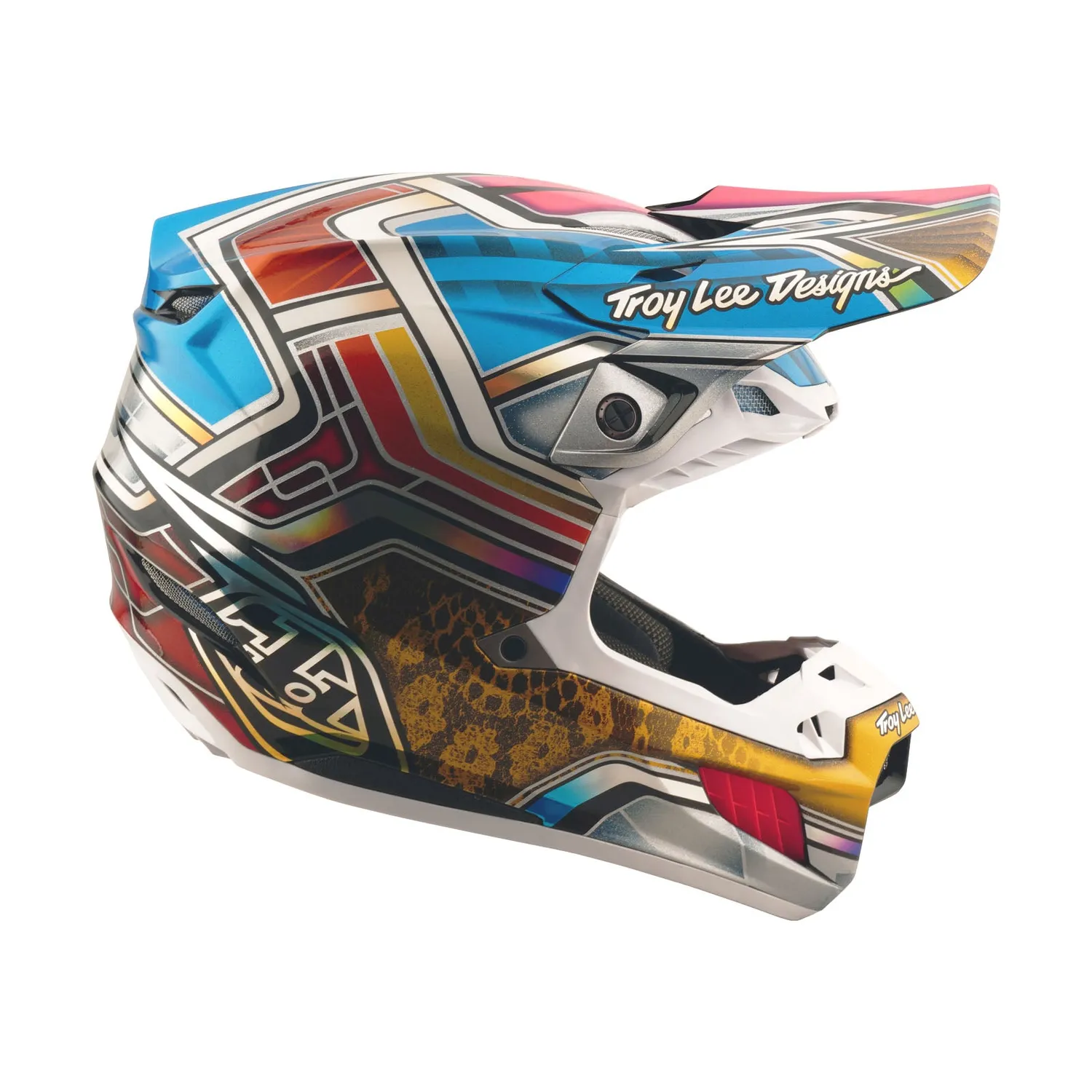 Troy Lee Designs SE5 Carbon Casco Cross Lowrider Argento MIPS