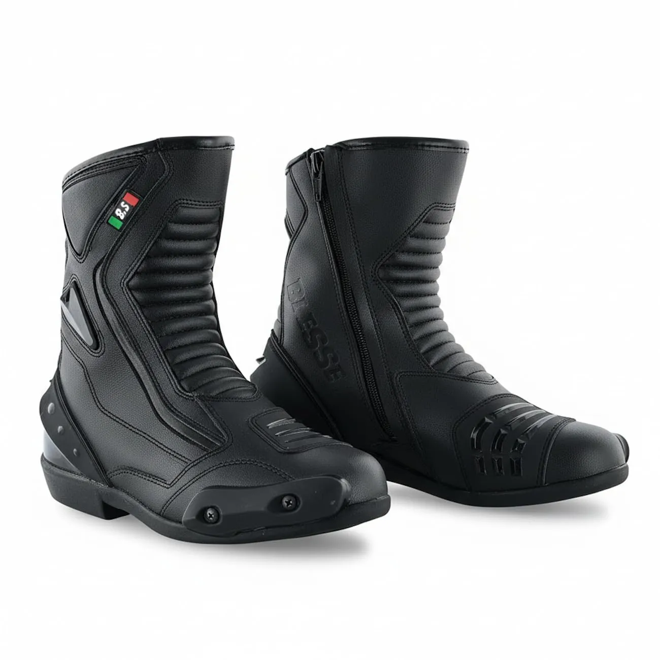Bi Esse Stivali Moto Pelle Impermeabili 44 EU Neri