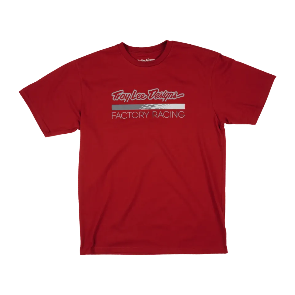 Troy Lee Designs Factory t-shirt uomo manica corta bordeaux