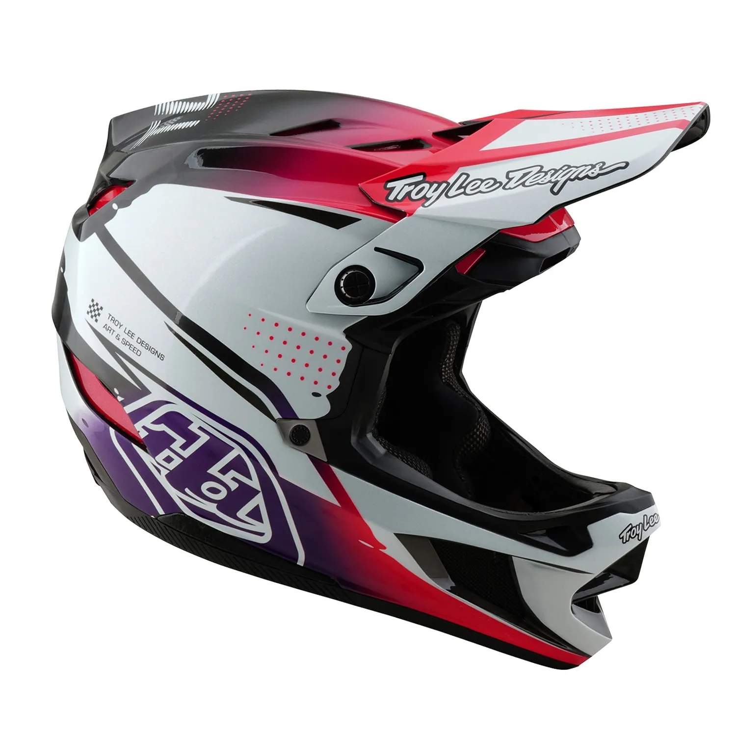 Troy Lee Designs D4 Carbon MIPS Drip casco integrale bianco carbonio