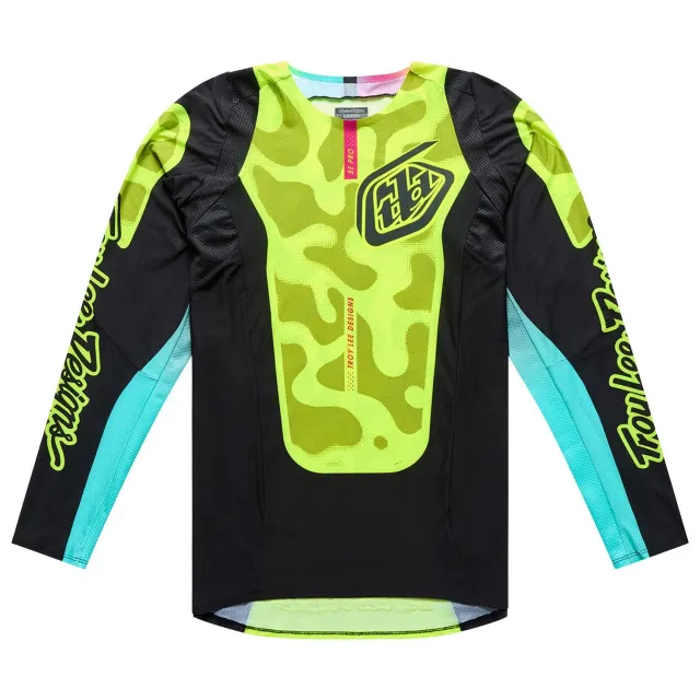 Troy Lee Designs SE Pro maglia moto nero giallo fluo