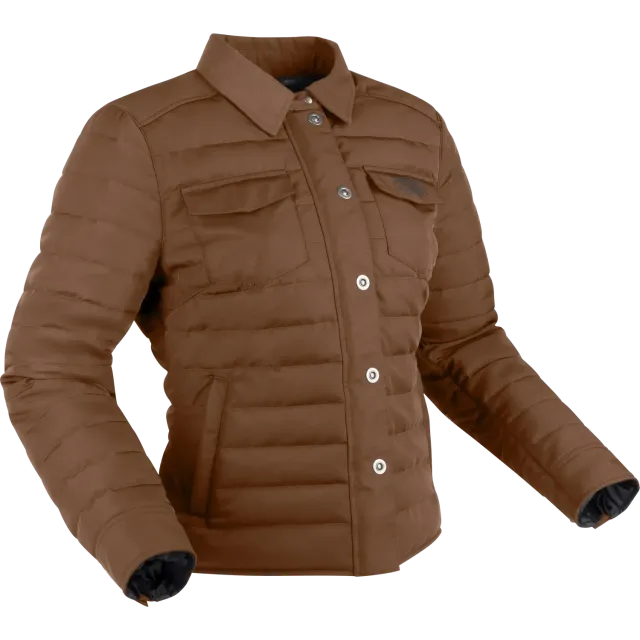 Segura Lady Ness giacca moto tessuto marrone
