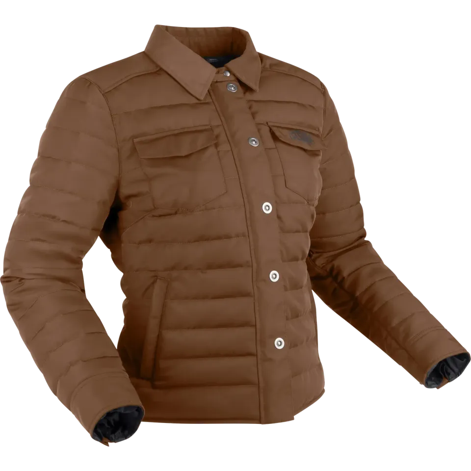 Segura Lady Ness giacca moto tessuto marrone