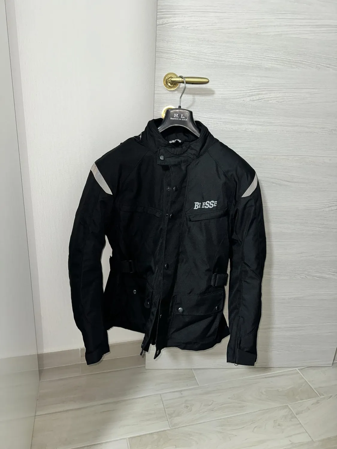 Bi Esse Giacca Moto Cordura Impermeabile 4XL Nero