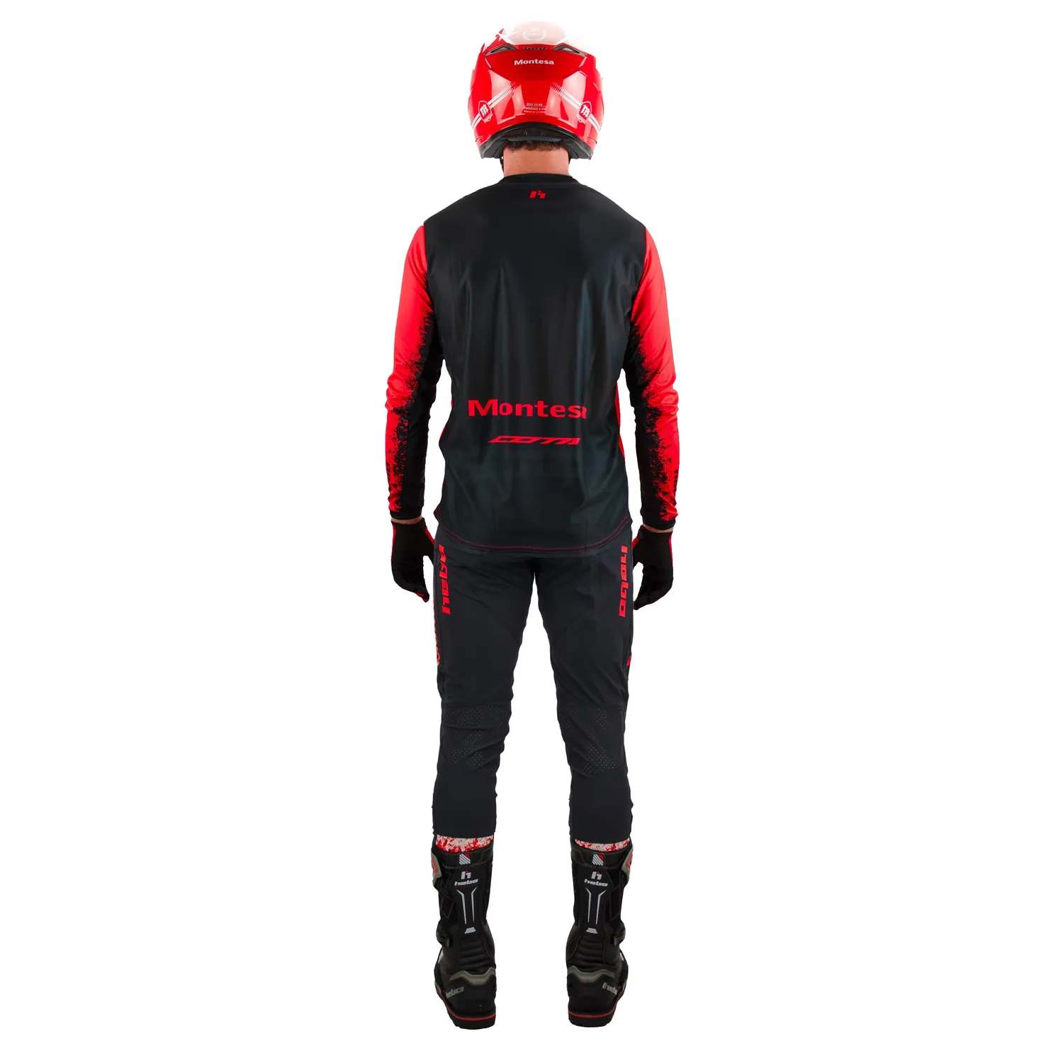 Hebo Tech Montesa Classic pantaloni trial rossi ventilati