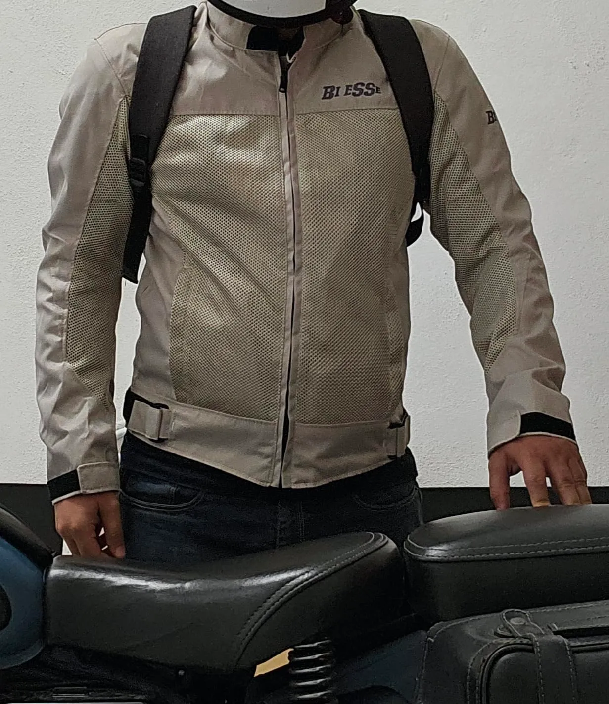 Bi Esse Giacca Moto Estiva Traforata XS Grigio