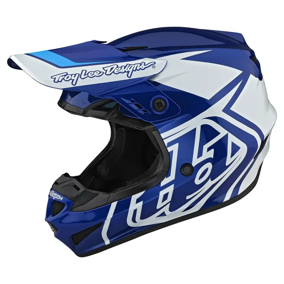 Troy Lee Designs GP Overload casco moto blu bianco