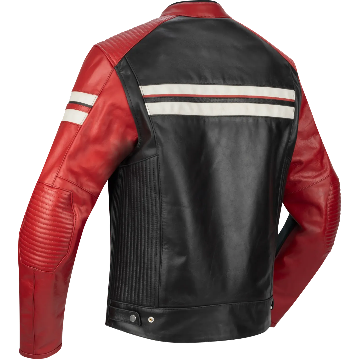 Segura Romeo giubbotto moto uomo pelle nero rosso retrò