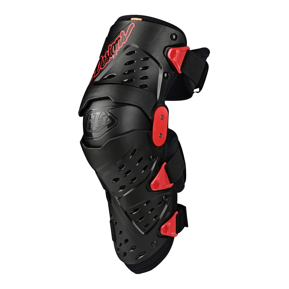 Troy Lee Designs Triad ginocchiere moto nero rigide